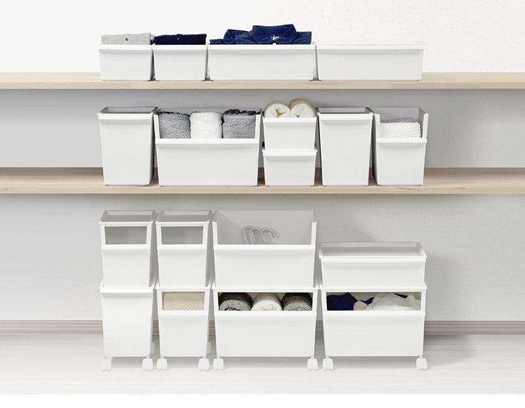 収納ボックス ジャストイット コンテナーワイド(浅・深セット) JTSR-02 | ライクイット 深型 ケース 収納 カラーボックス収納 ストッカー コンテナー 積み重ね プラスチック 軽い 整理(代引不可)