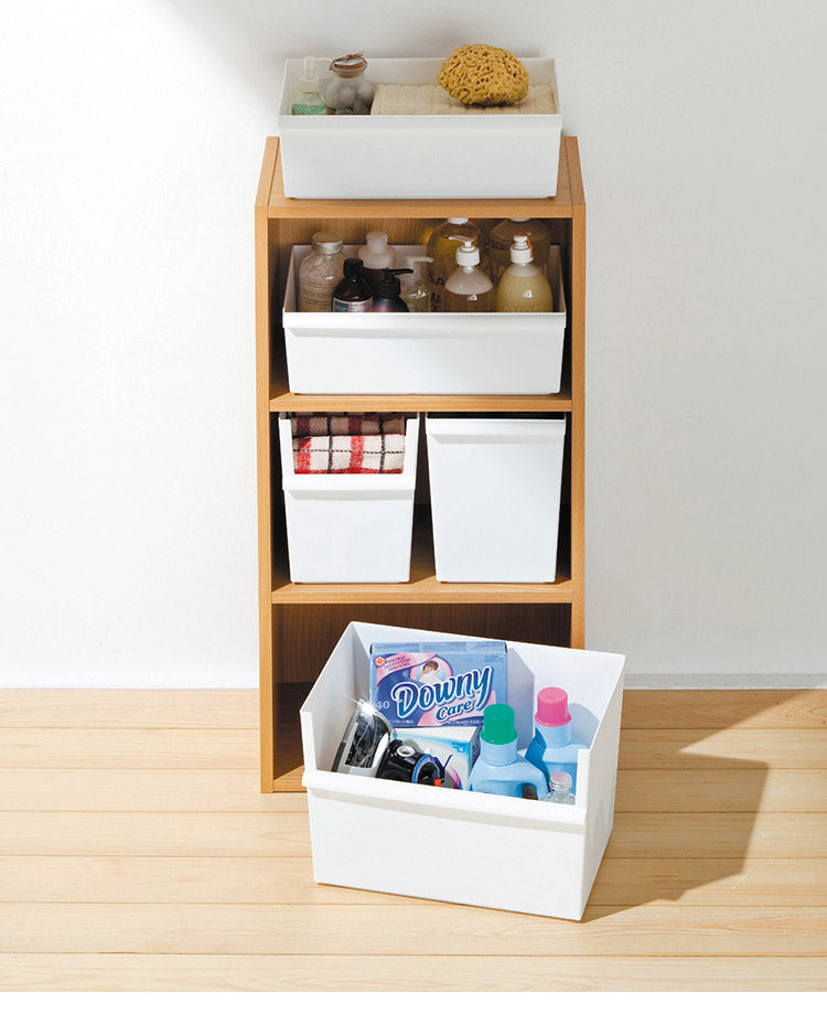 収納ボックス ジャストイット コンテナーワイド(浅・深セット) JTSR-02 | ライクイット 深型 ケース 収納 カラーボックス収納 ストッカー コンテナー 積み重ね プラスチック 軽い 整理(代引不可)