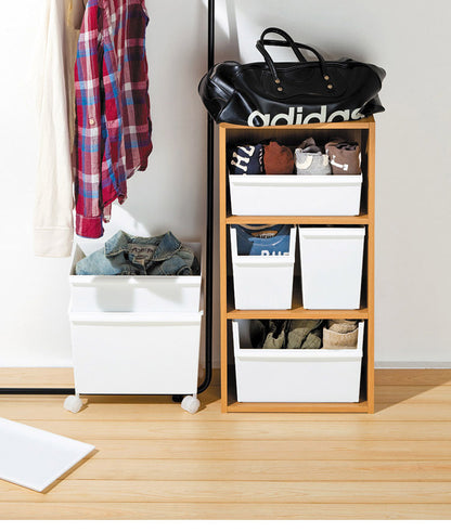 収納ボックス ジャストイット コンテナーワイド(浅・深セット) JTSR-02 | ライクイット 深型 ケース 収納 カラーボックス収納 ストッカー コンテナー 積み重ね プラスチック 軽い 整理(代引不可)