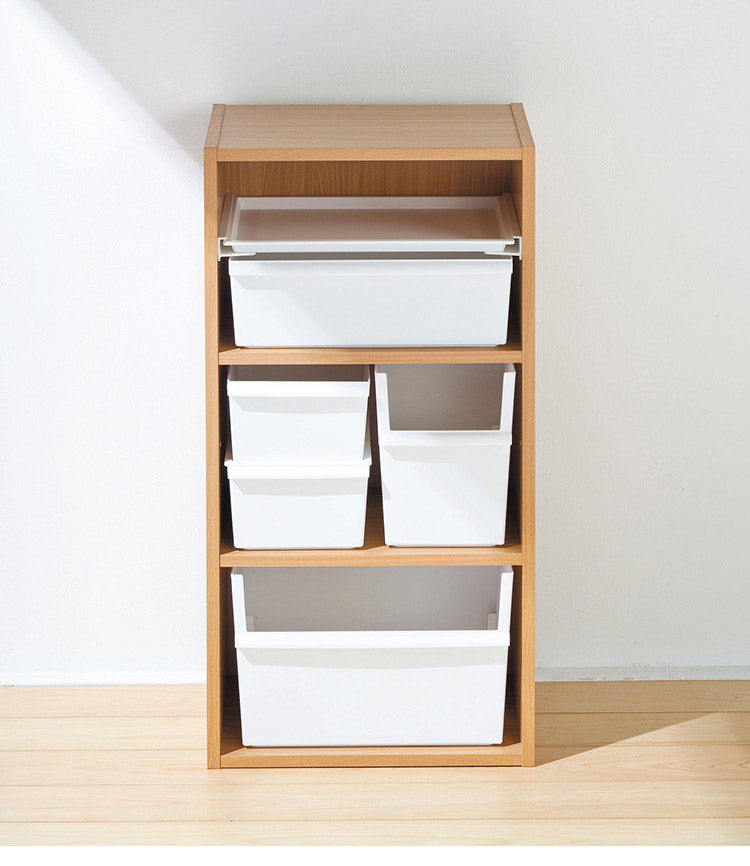 収納ボックス ジャストイット コンテナーワイド(浅・深セット) JTSR-02 | ライクイット 深型 ケース 収納 カラーボックス収納 ストッカー コンテナー 積み重ね プラスチック 軽い 整理(代引不可)