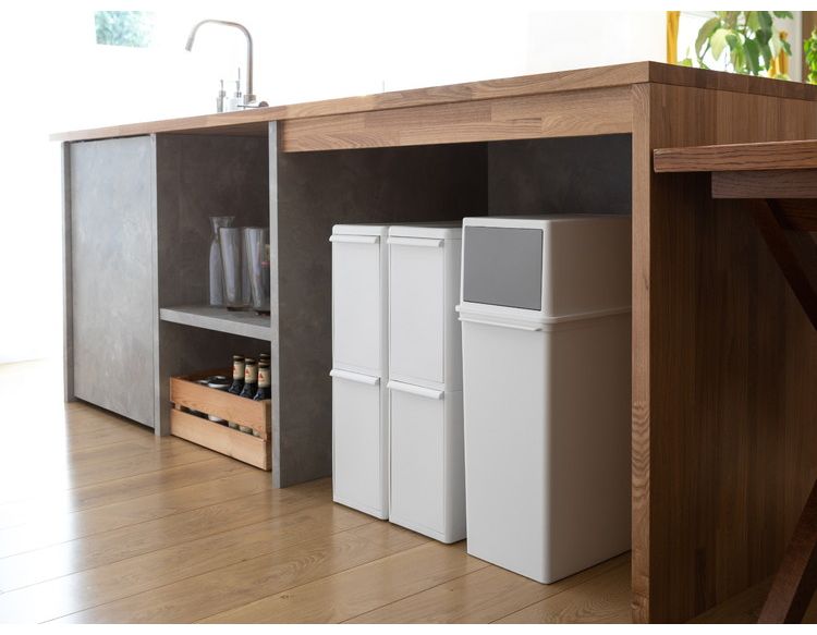 ゴミ箱 おしゃれ ふた付き キッチン 分別 フロントオープントラッシュビン 25リットル 25L スリム ごみ箱 シンプル 重ねられる スタッキング 袋 見えない 日本製 LBD-08 ライクイット like-it Seals(代引不可)