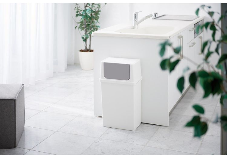 like-it ライクイット 25リットル ごみ箱 ゴミ箱 ごみ フタ付き スタッキング 前開き プッシュ 分別 ゴミ キッチン 台所 ホワイト 白 シンプル おしゃれ いたずら 防止 LBD-10(代引不可)