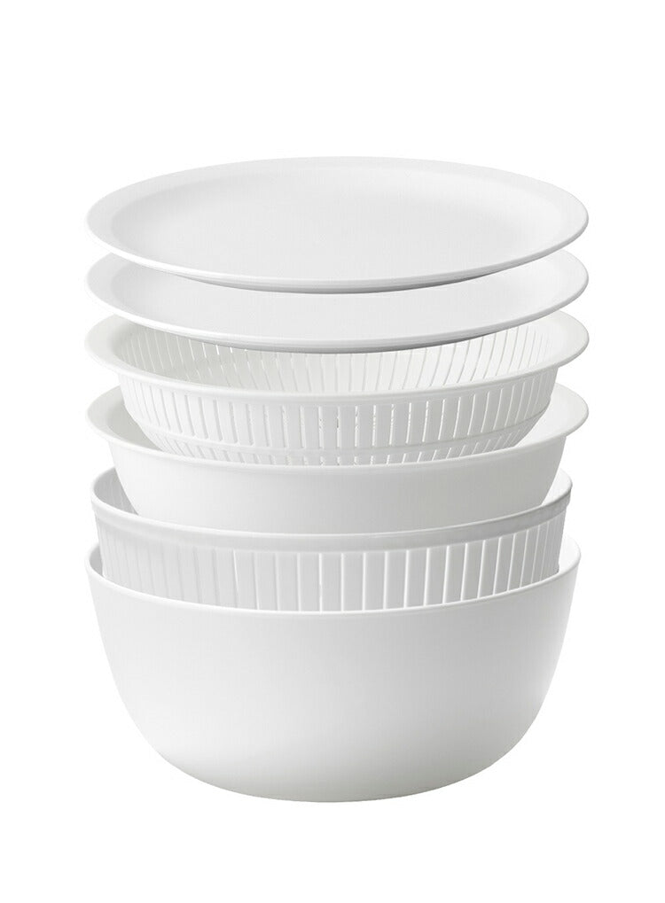 ライクイット ザル ボウル セット 米研ぎ 米とぎ キッチン プラスチック ボウル 耐熱 調理道具 ざる ボウル セット 米とぎざる 日本製 Colander&Bowl(代引不可)