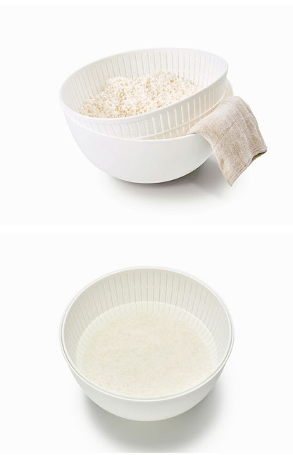 ライクイット 米とぎ ザル ボウル 米研ぎ 米とぎ器 米研ぎボウル 食洗機対応 耐熱 レンジ対応 米とぎざる ざる ボール 水切り 湯切り 湯引き 受 日本製 LBK-02 like-it 米とぎにも使えるザルとボウル(代引不可)