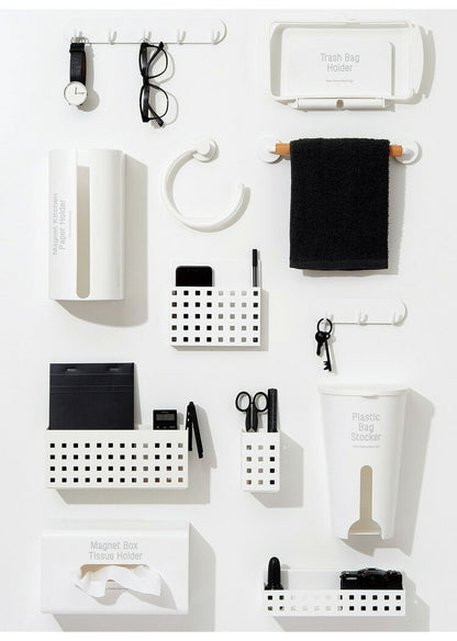 ライクイット (like-it) キッチン ランドリー マグネット収納 強力マグネット タオル掛け リング ニューホワイト 冷蔵庫 洗濯機 Mag-On+ 8047(代引不可)