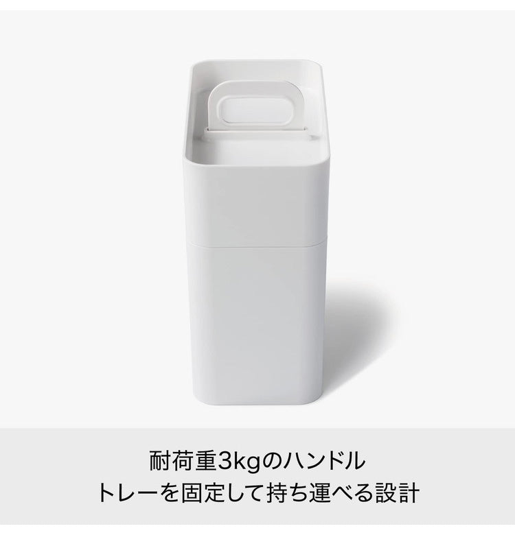 ライクイット ( like-it ) 収納ケース 持ち運びができる メイクボックス 鏡付き 幅21x奥11x高23cm ホワイト 日本製(代引不可)