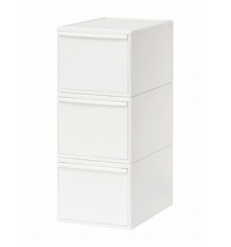 ライクイット 収納ケース 組み合わせて使える収納ケース ワイドL 3個組 MOS-06 引き出し 衣装ケース 収納ボックス ストッカー 小物入れ 小物 収納 押入れ プラスチック 3段(代引不可)