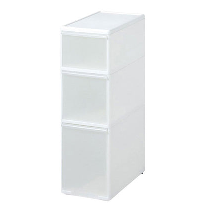 ライクイット ( like-it ) キッチン 収納 スリムストレージ ミディストッカー 幅25.5x奥46.5x高82cm ホワイト 日本製 MS-111D 幅25.5cm デッドスペース収納 すき間を活用(代引不可)