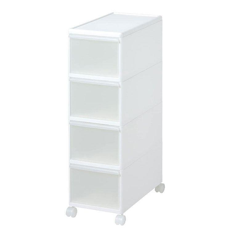 ライクイット ( like-it ) キッチン 収納 スリムストレージ ミディストッカー 約幅25.5x奥46.5x高83cm ホワイト 日本製 MS-4 幅25.5cm デットスペース収納 すき間を活用(代引不可)