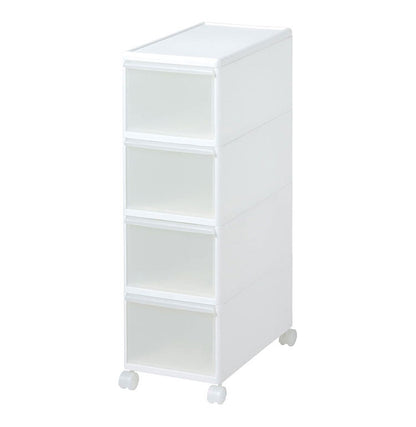 ライクイット ( like-it ) キッチン 収納 スリムストレージ ミディストッカー 約幅25.5x奥46.5x高83cm ホワイト 日本製 MS-4 幅25.5cm デットスペース収納 すき間を活用(代引不可)