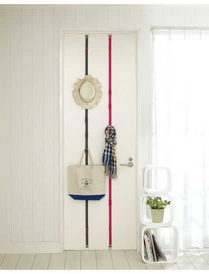 ライクイット (like-it) 壁掛け収納 取付簡単 ドアフック (フック6個) ブラウン 高さ約240cmまでのドア対応 NDH-01 自転車 ヘルメット 収納 玄関 壁掛け(代引不可)