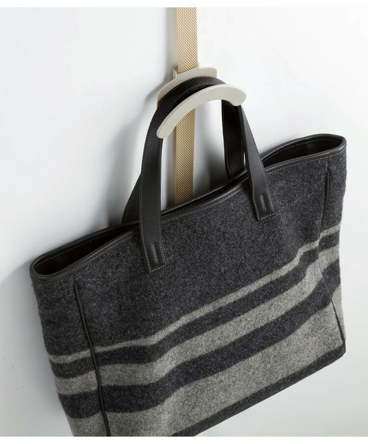 ライクイット (like-it) 壁掛け収納 取付簡単 ドアフック (バッグ用フック4個組) ブラウン 高さ約240cmまでのドア対応 NDH-03 自転車 ヘルメット 収納 玄関 壁掛け(代引不可)