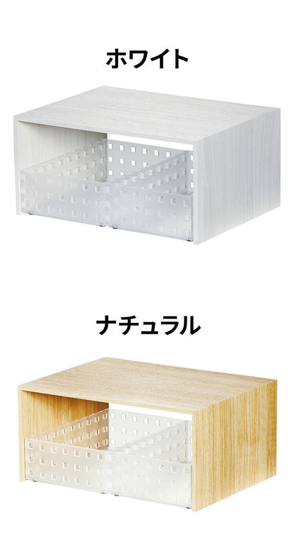 ライクイット (like-it) キッチン 収納 コの字ラック プラスラック (ツールケース×2セット) ホワイト 幅29.5x奥22x高14cm 日本製 RA-01S デッドスペースを活用できる 食器棚の有効活用(代引不可)