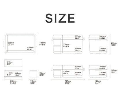 キャンプ 積み重ね 収納 ボックス 50L コンテナボックス スタックアップコンテナー 53 インナーボックスセット 収納ボックス キャンプ キャンプ用品 アウトドア 屋外 LIKE-IT(代引不可)