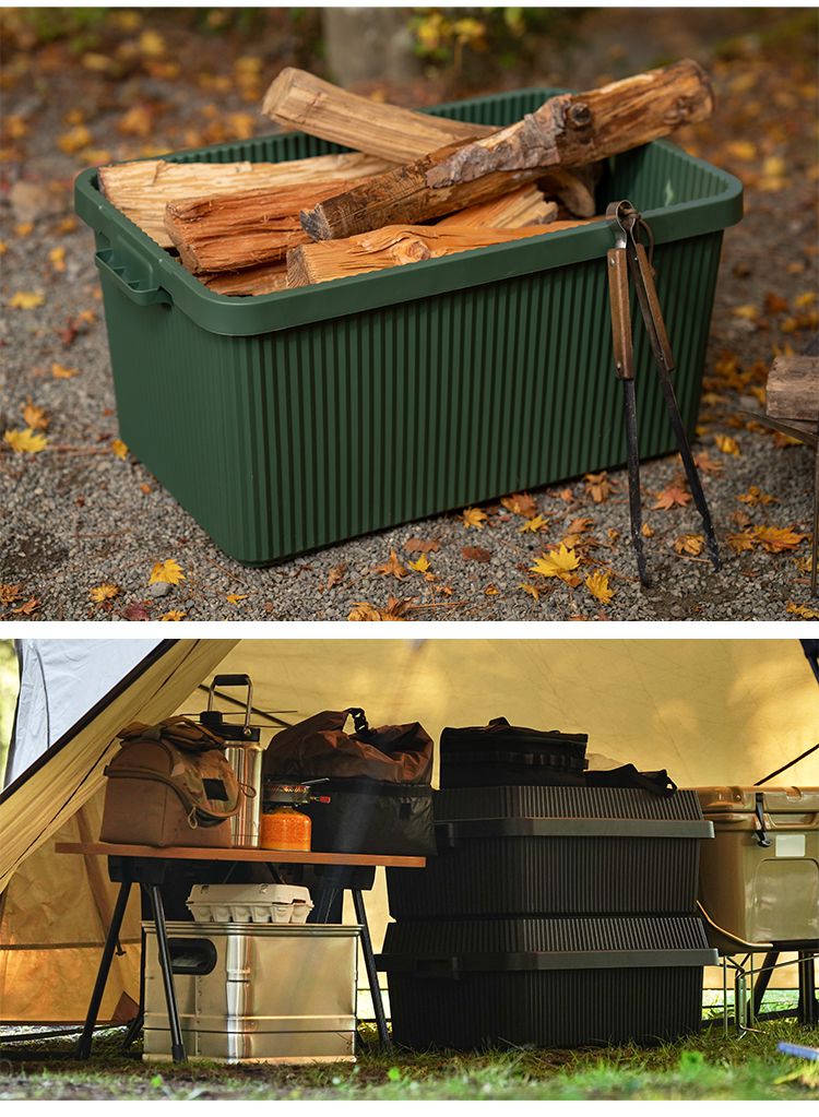 キャンプ 積み重ね 収納 ボックス 50L コンテナボックス スタックアップコンテナー 53 インナーボックスセット 収納ボックス キャンプ キャンプ用品 アウトドア 屋外 LIKE-IT(代引不可)