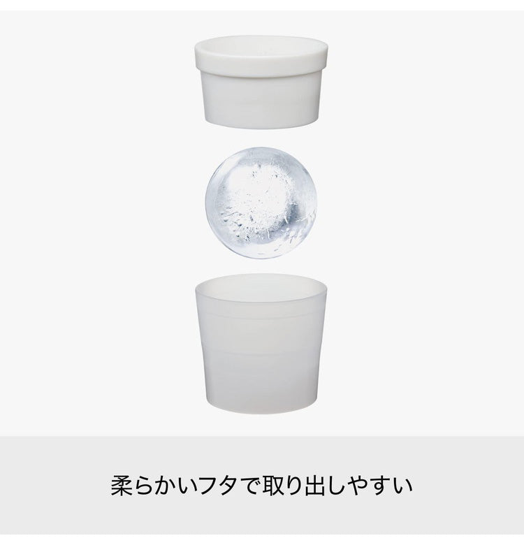 ライクイット (like-it) 製氷皿 アイスボールメーカー 4個セット 約Ф7.5×高7.5cm ホワイト 2個 ライトブルー 2個 日本製 STK-06L 4P(代引不可)