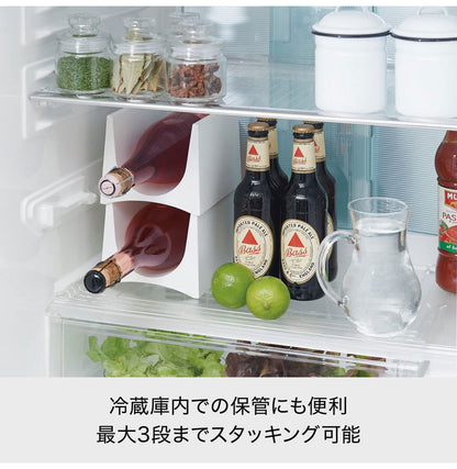 like-it ライクイット Stacking Wine Rack 2P スタッキングワインラック2P STK-12L 2個セット スリムデザイン 冷蔵庫 台所 キッチン(代引不可)
