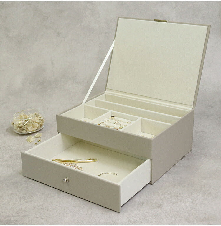 ジュエリーボックス Gage 2段 ゲージ アクセサリーボックス ジュエリーケース 収納 大容量 コンパクト 省スペース 宝石箱 ピアス イヤリング 指輪 リング おしゃれ かわいい プレゼント ギフト 贈り物(代引不可)