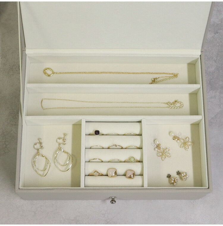 ジュエリーボックス Gage 2段 ゲージ アクセサリーボックス ジュエリーケース 収納 大容量 コンパクト 省スペース 宝石箱 ピアス イヤリング 指輪 リング おしゃれ かわいい プレゼント ギフト 贈り物(代引不可)