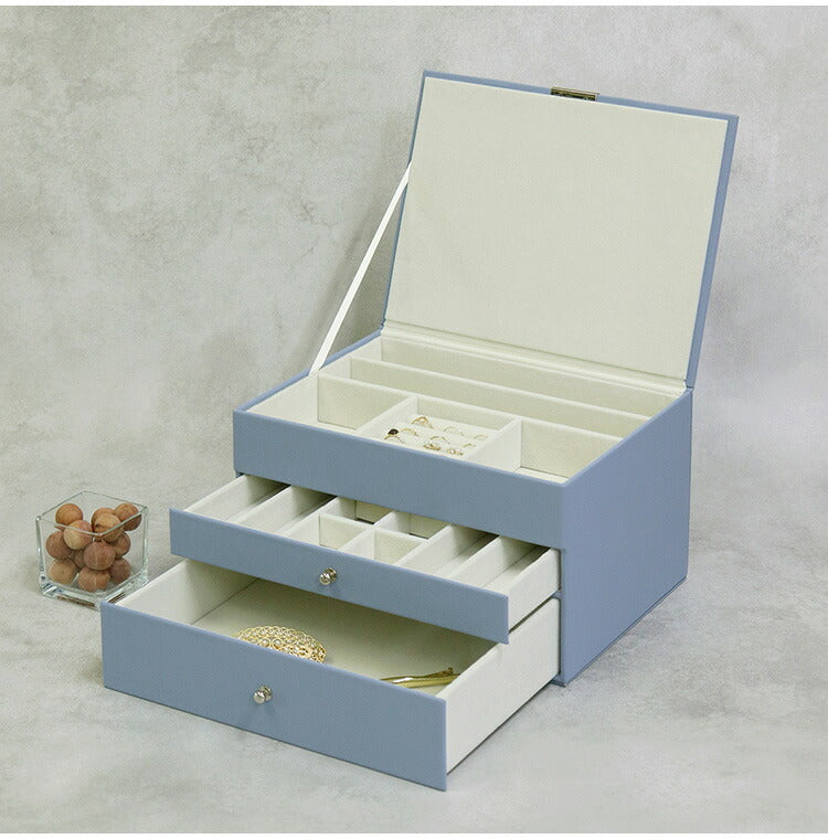 ジュエリーボックス Gage 3段 ゲージ アクセサリーボックス ジュエリーケース 収納 大容量 コンパクト 省スペース 宝石箱 ピアス イヤリング 指輪 リング おしゃれ かわいい プレゼント ギフト 贈り物(代引不可)