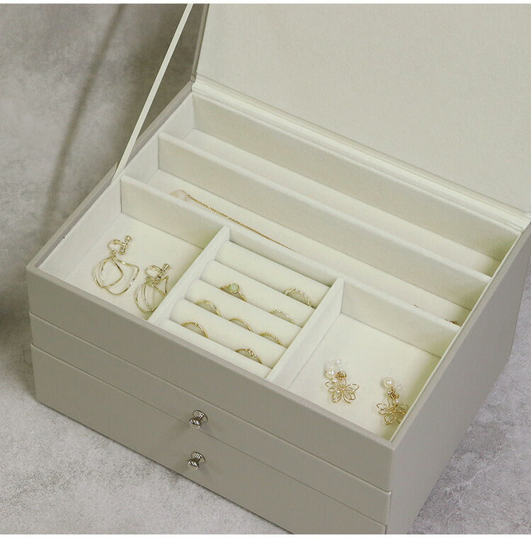 ジュエリーボックス Gage 3段 ゲージ アクセサリーボックス ジュエリーケース 収納 大容量 コンパクト 省スペース 宝石箱 ピアス イヤリング 指輪 リング おしゃれ かわいい プレゼント ギフト 贈り物(代引不可)