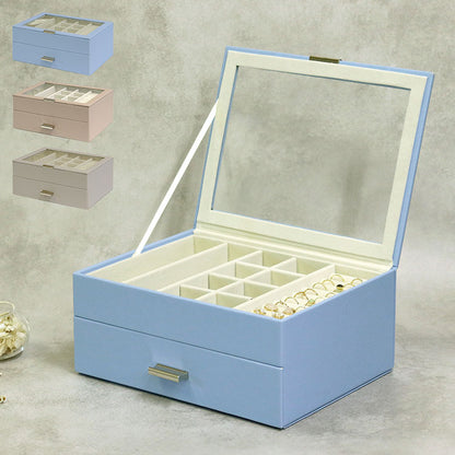 ジュエリーボックス Asha 2段 アシャ アクセサリーボックス ジュエリーケース 収納 大容量 コンパクト 省スペース 宝石箱 ピアス イヤリング 指輪 リング おしゃれ かわいい プレゼント ギフト 贈り物(代引不可)