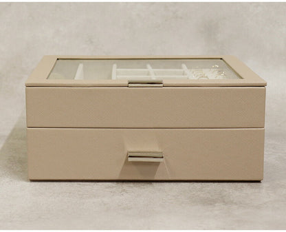 ジュエリーボックス Asha 2段 アシャ アクセサリーボックス ジュエリーケース 収納 大容量 コンパクト 省スペース 宝石箱 ピアス イヤリング 指輪 リング おしゃれ かわいい プレゼント ギフト 贈り物(代引不可)