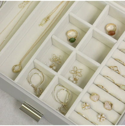 ジュエリーボックス Asha 2段 アシャ アクセサリーボックス ジュエリーケース 収納 大容量 コンパクト 省スペース 宝石箱 ピアス イヤリング 指輪 リング おしゃれ かわいい プレゼント ギフト 贈り物(代引不可)