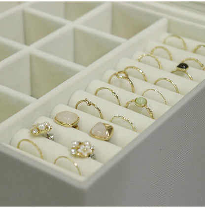 ジュエリーボックス Asha 2段 アシャ アクセサリーボックス ジュエリーケース 収納 大容量 コンパクト 省スペース 宝石箱 ピアス イヤリング 指輪 リング おしゃれ かわいい プレゼント ギフト 贈り物(代引不可)