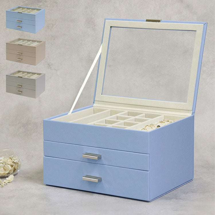 ジュエリーボックス Asha 3段 アシャ アクセサリーボックス ジュエリーケース 収納 大容量 コンパクト 省スペース 宝石箱 ピアス イヤリング 指輪 リング おしゃれ かわいい プレゼント ギフト 贈り物(代引不可)