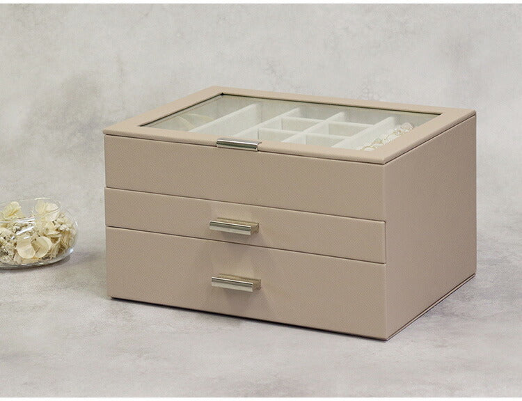 ジュエリーボックス Asha 3段 アシャ アクセサリーボックス ジュエリーケース 収納 大容量 コンパクト 省スペース 宝石箱 ピアス イヤリング 指輪 リング おしゃれ かわいい プレゼント ギフト 贈り物(代引不可)