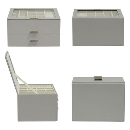 ジュエリーボックス Asha 3段 アシャ アクセサリーボックス ジュエリーケース 収納 大容量 コンパクト 省スペース 宝石箱 ピアス イヤリング 指輪 リング おしゃれ かわいい プレゼント ギフト 贈り物(代引不可)