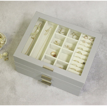 ジュエリーボックス Asha 3段 アシャ アクセサリーボックス ジュエリーケース 収納 大容量 コンパクト 省スペース 宝石箱 ピアス イヤリング 指輪 リング おしゃれ かわいい プレゼント ギフト 贈り物(代引不可)