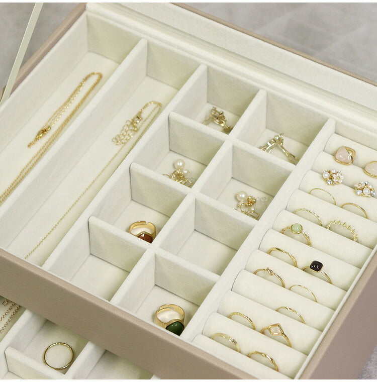 ジュエリーボックス Asha 3段 アシャ アクセサリーボックス ジュエリーケース 収納 大容量 コンパクト 省スペース 宝石箱 ピアス イヤリング 指輪 リング おしゃれ かわいい プレゼント ギフト 贈り物(代引不可)