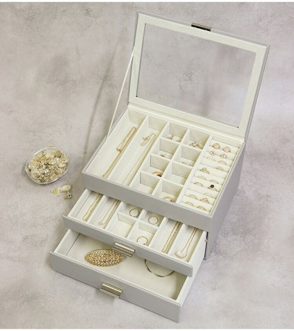 ジュエリーボックス Asha 3段 アシャ アクセサリーボックス ジュエリーケース 収納 大容量 コンパクト 省スペース 宝石箱 ピアス イヤリング 指輪 リング おしゃれ かわいい プレゼント ギフト 贈り物(代引不可)