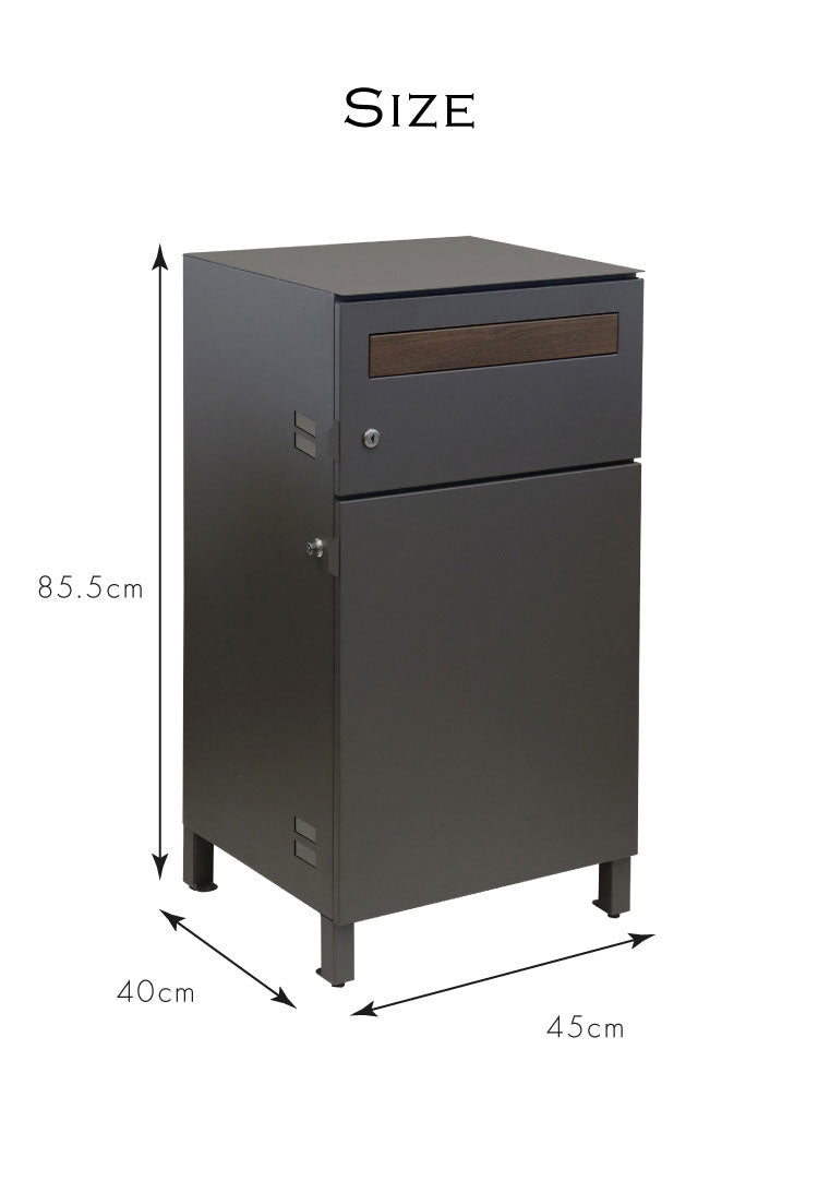 宅配ボックス ポスト付き ポスト ポスト一体型 郵便ポスト レトロ ヴィンテージ 郵便受け 一戸建て用 大容量 ポスト 置き型 スタンドポスト 置き型ポスト ポスト 大型 戸建て 屋外 スタンド 置き配(代引不可)