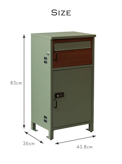 宅配ボックス ゼロリターンキー ポスト付き ポスト一体型 郵便ポスト 郵便受け 一戸建て用 ダイヤル錠 大容量 置き配ボックス スタンドポスト 置き型ポスト ポスト 戸建て メールボックス