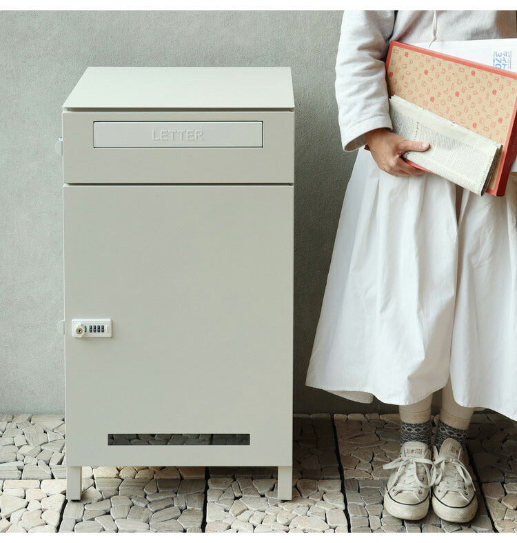 大容量 宅配ボックス ポスト 一体型 一戸建て用 ポスト付き ゼロリターンキー 郵便ポスト 郵便受け ダイヤル錠 置き配ボックス スタンドポスト 置き型ポスト ポスト 戸建て 宅配ロッカー(代引不可)