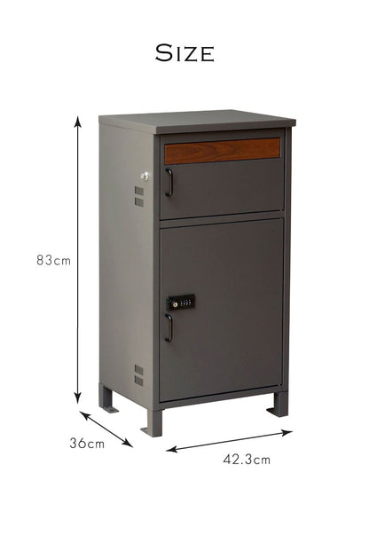 宅配ボックス ダイヤルロック ポスト付き ガルバナイズド処理 ポスト一体型 郵便ポスト 郵便受け 一戸建て用 ダイヤル錠 大容量 スタンドポスト 置き型ポスト ポスト 戸建て メールボックス(代引不可)