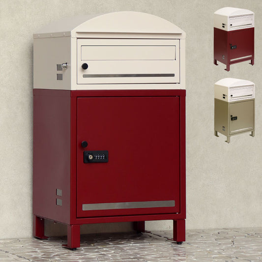 宅配ボックス付きポスト Remo スタンドポスト 郵便ポスト コンパクト 省スペース 大容量 おしゃれ 北欧 メールボックス 置き配 玄関 シンプル 新生活 スリム 置き型ポスト 戸建て 置き型(代引不可)