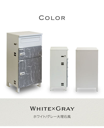 宅配ボックス付ポスト Pietro ピエトロ 宅配2段タイプ 盗難防止 ロック付き 宅配ボックス ポスト 大容量 デリバリーボックス スタンドポスト 宅配 郵便 置き配 玄関 一軒家 マンション アパート(代引不可)