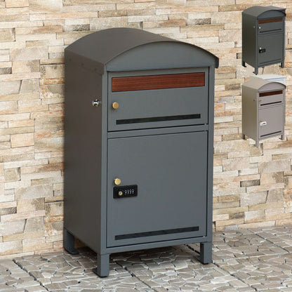 宅配ボックス付ポスト Lino リーノ 盗難防止 ロック付き 宅配ボックス ポスト 大容量 デリバリーボックス スタンドポスト 宅配 郵便 置き配 玄関 戸建て 一軒家 マンション アパート PBX-106 PBX-107(代引不可)