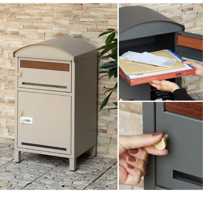 宅配ボックス付ポスト Lino リーノ 盗難防止 ロック付き 宅配ボックス ポスト 大容量 デリバリーボックス スタンドポスト 宅配 郵便 置き配 玄関 戸建て 一軒家 マンション アパート PBX-106 PBX-107(代引不可)