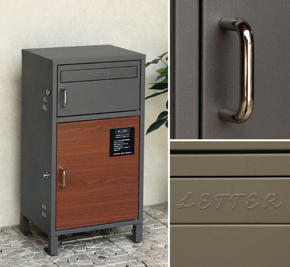 宅配ボックス付ポスト Dante 宅配ボックス ポスト スタンドポスト 宅配 郵便 郵便受け さびにくい 錆びにくい 大型 屋外 置き配 玄関 戸建て 省スペース コンパクト 大容量 ダンテ PBX-115 PBX-116(代引不可)