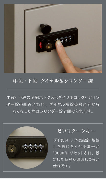 宅配ボックス付ポスト 2段タイプ Primo プリーモ PBX-120 PBX-121 宅配2段タイプ ポスト 宅配ボックス 一体型 プッシュキー シリンダー錠 ポスト付き 大型 郵便ポスト MOJYU 置き配ボックス(代引不可)