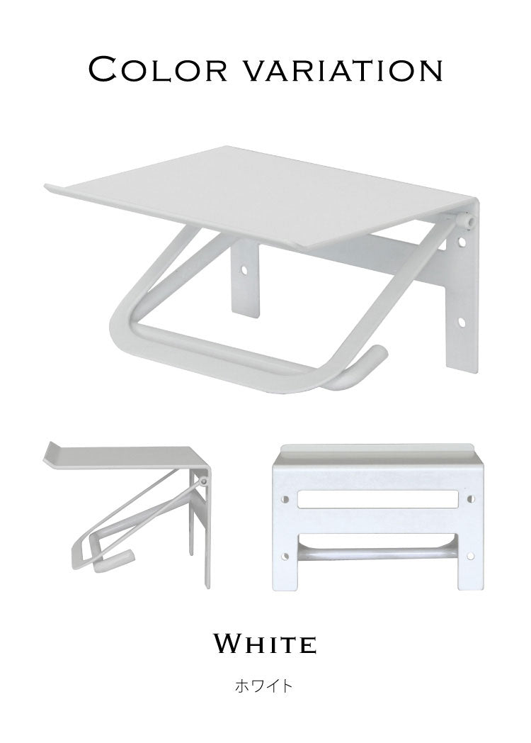 トイレットペーパーホルダー シングル スチール 一連 アイアン マット シンプル おしゃれ 男前 かっこいい スタイリッシュ シック スマホ置き 収納 棚 ディスプレイ ブラック ホワイト シャンパン(代引不可)