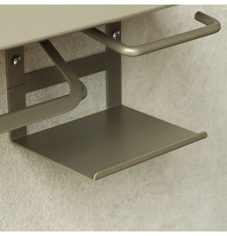 トイレットペーパーホルダー ストックタイプ ダブル 2連 タオルハンガー付き ペーパーホルダー タオル掛け タオルバー タオルハンガー アイアン カバー 収納 おしゃれ 北欧 マット アンティーク(代引不可)