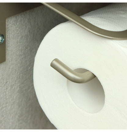 トイレットペーパーホルダー ストックタイプ ダブル 2連 タオルハンガー付き ペーパーホルダー タオル掛け タオルバー タオルハンガー アイアン カバー 収納 おしゃれ 北欧 マット アンティーク(代引不可)