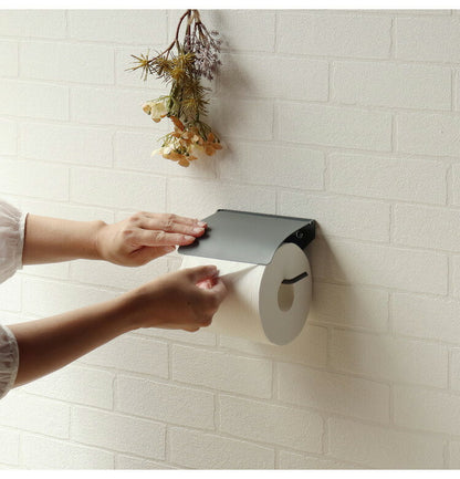 アイアントイレットペーパーホルダー シングルタイプ マット 一連 スチール 男前 かっこいい レトロ モノトーン カフェ風 アンティーク風 ヴィンテージ 北欧 おしゃれ 簡単設置 ネジ付き 錆びにくい(代引不可)