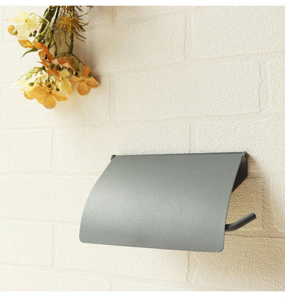 アイアントイレットペーパーホルダー シングルタイプ マット 一連 スチール 男前 かっこいい レトロ モノトーン カフェ風 アンティーク風 ヴィンテージ 北欧 おしゃれ 簡単設置 ネジ付き 錆びにくい(代引不可)